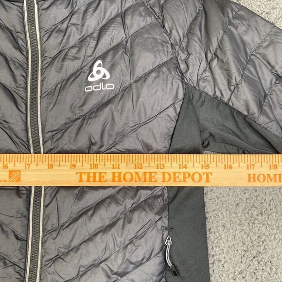 Odlo Puffer Jacket Womens Small Black N-Thermic Hybrid Zip Up - Picture 8 of 13